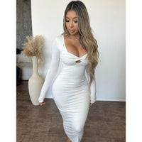 Monica Criss Cross Dress (White)