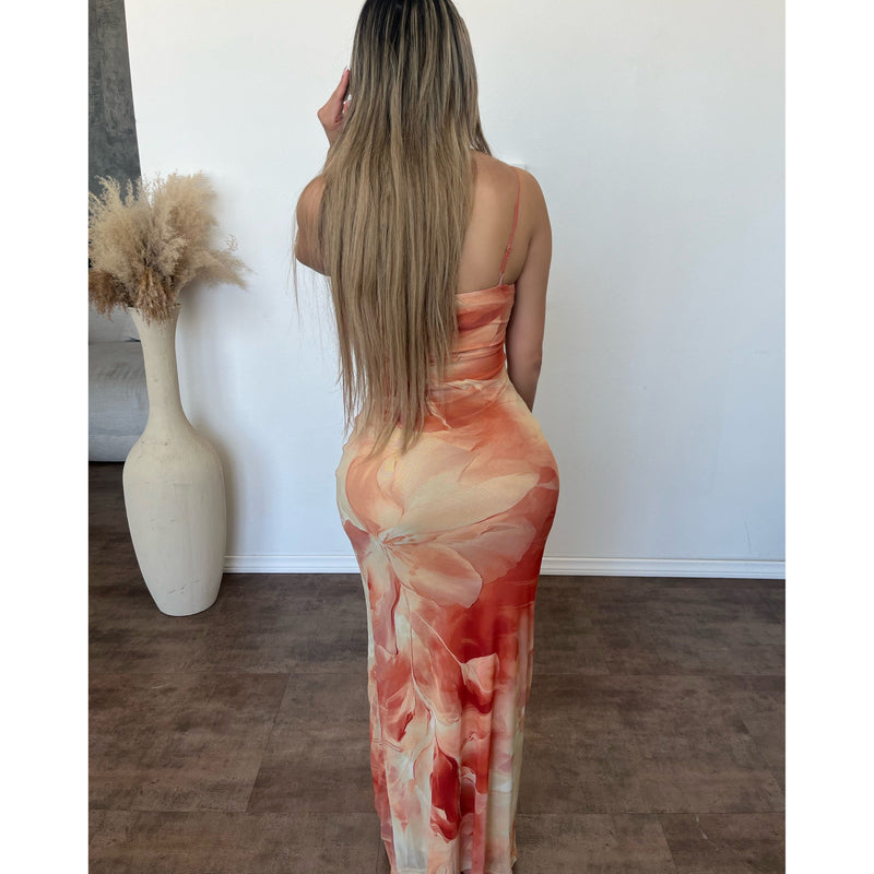 Valerie Long Dress (Yellow/Orange)