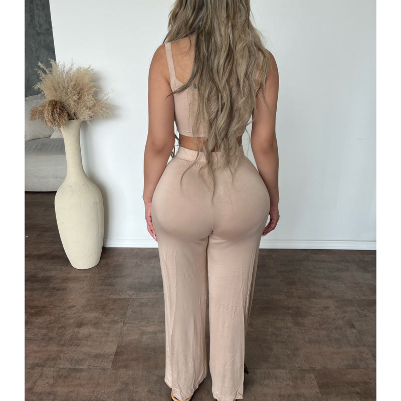 Amber Wide Leg Set (Sand)