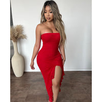 Selena Power Mesh Dress (Red)