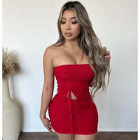 Viviana Skirt w Hem (Red)