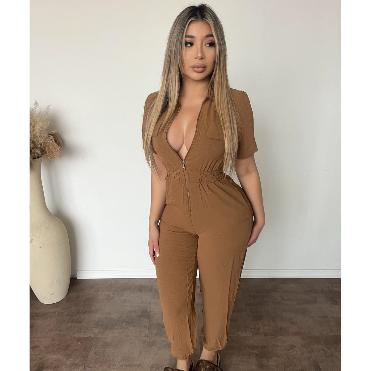 Amber Airflow Jumpsuit (Cognac)
