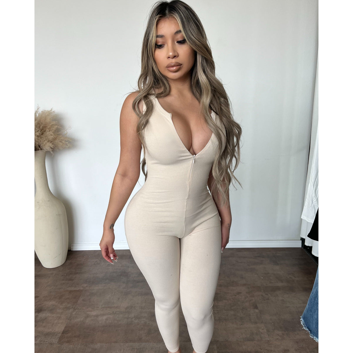 Bella Catsuit (Cream)