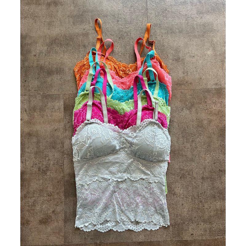 Amy Sheer Lace Padded Bralette (Scuba Blue)