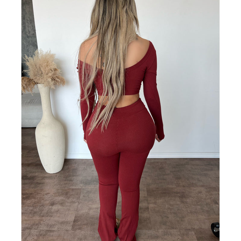 Bianca Matching Set Top & Leggings (DK RUST)