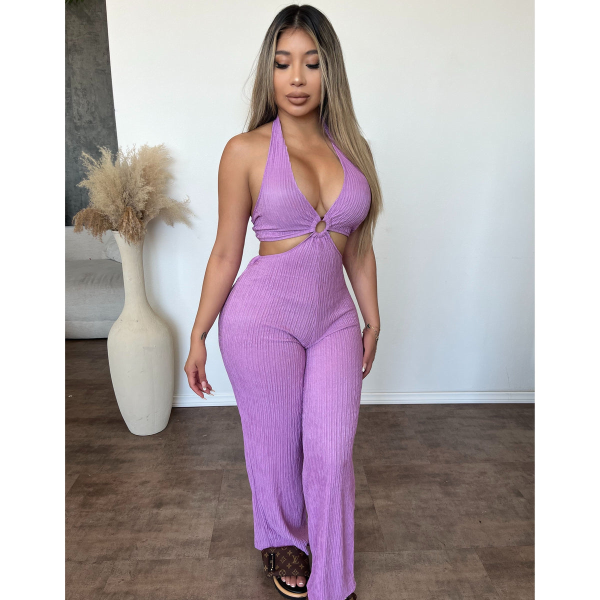 Alyssa O ring Jumpsuit (Lady Lilac)