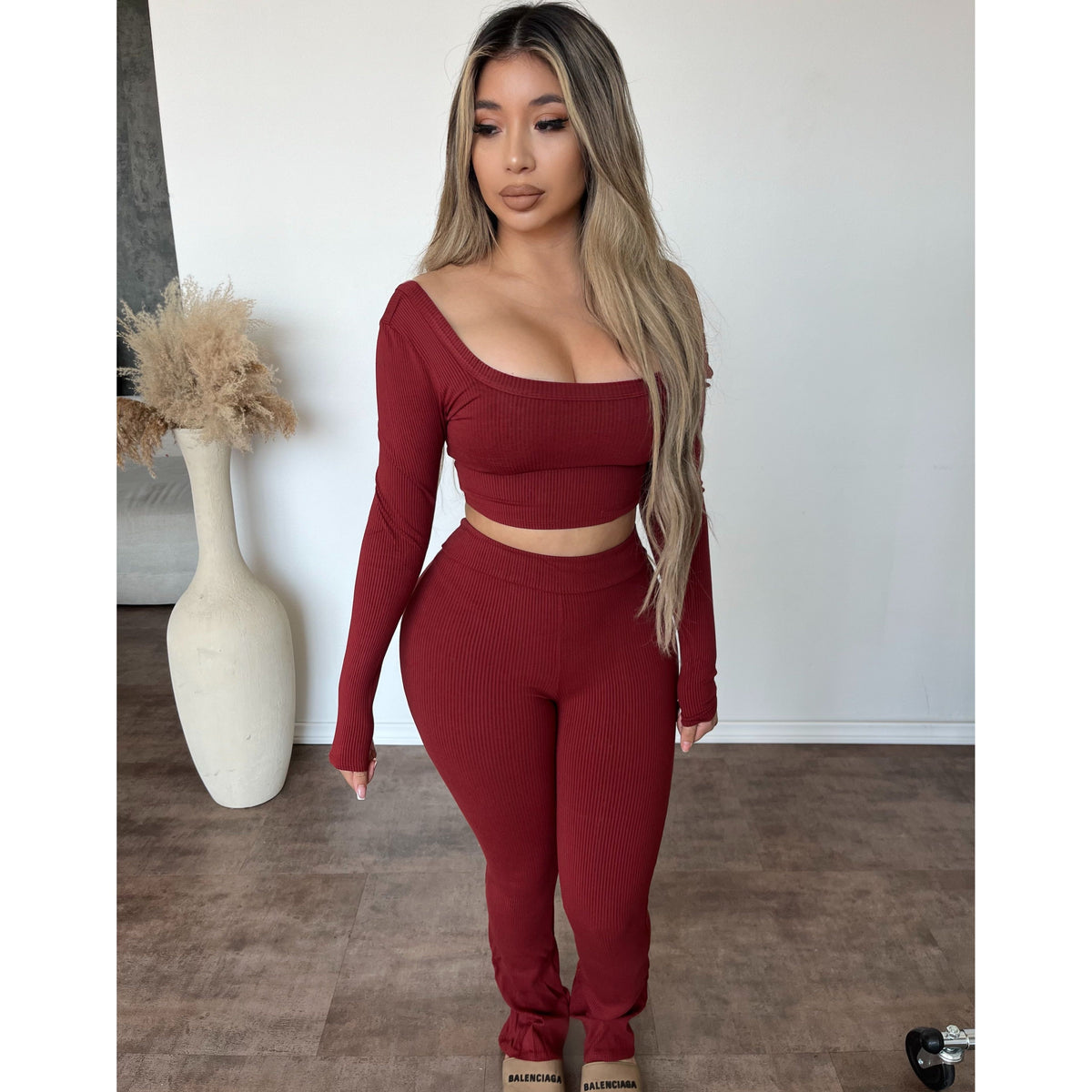 Bianca Matching Set Top & Leggings (DK RUST)
