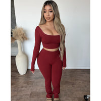 Bianca Matching Set Top & Leggings (DK RUST)