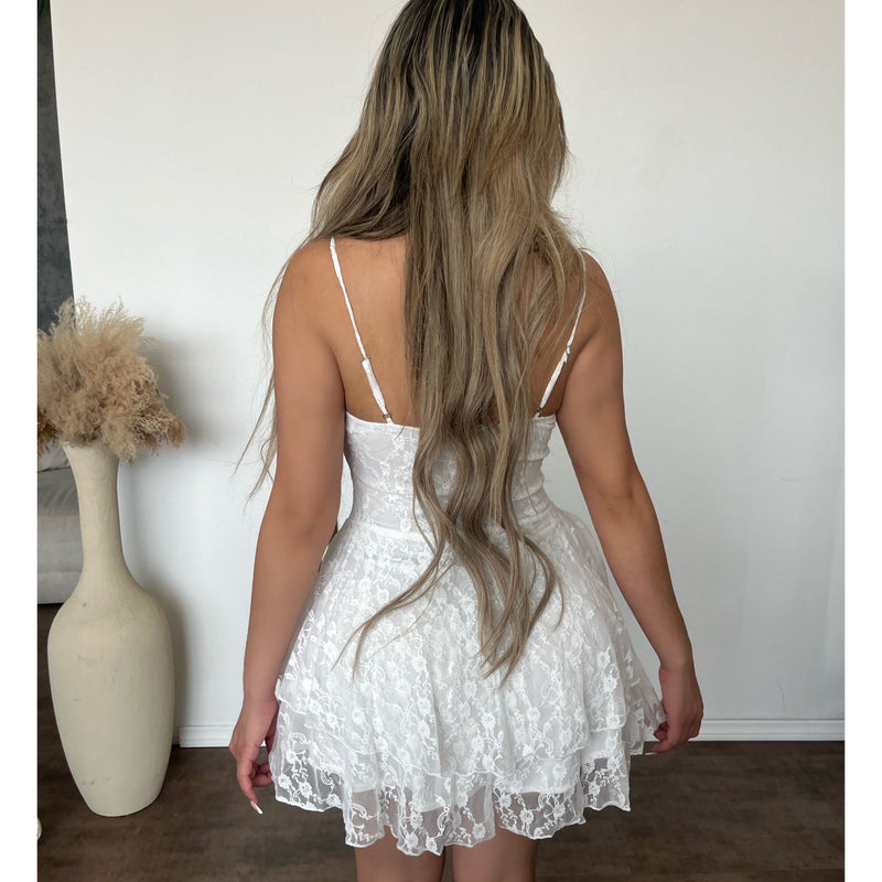 Val Lace Dress (White)