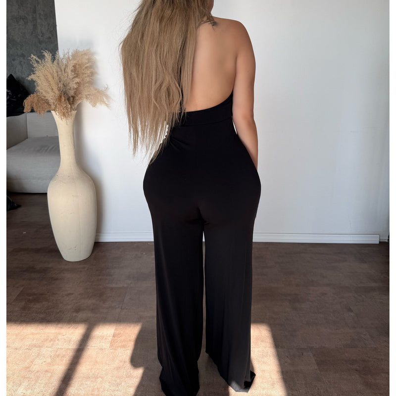 Corina Jump Suit Style Dress (Black)