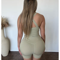Lillian Sweetheart Biker Shorts (Green Khaki)