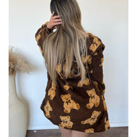 Claire Pajama Set (Bear Brown)