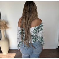 Dora Top (White/Green)