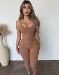 Stacy Snatched Jumpsuit (Nude)