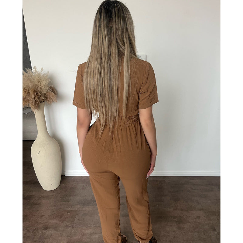 Amber Airflow Jumpsuit (Cognac)