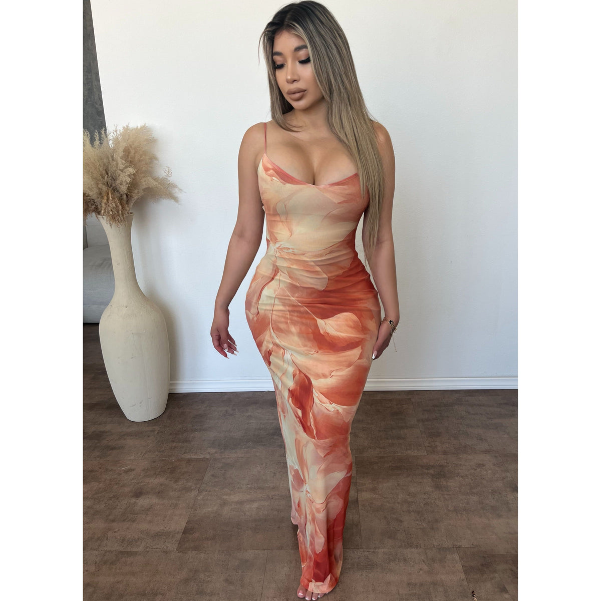 Valerie Long Dress (Yellow/Orange)