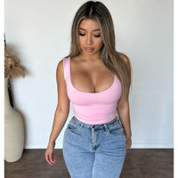Klarissa V Neck Top (Pink)