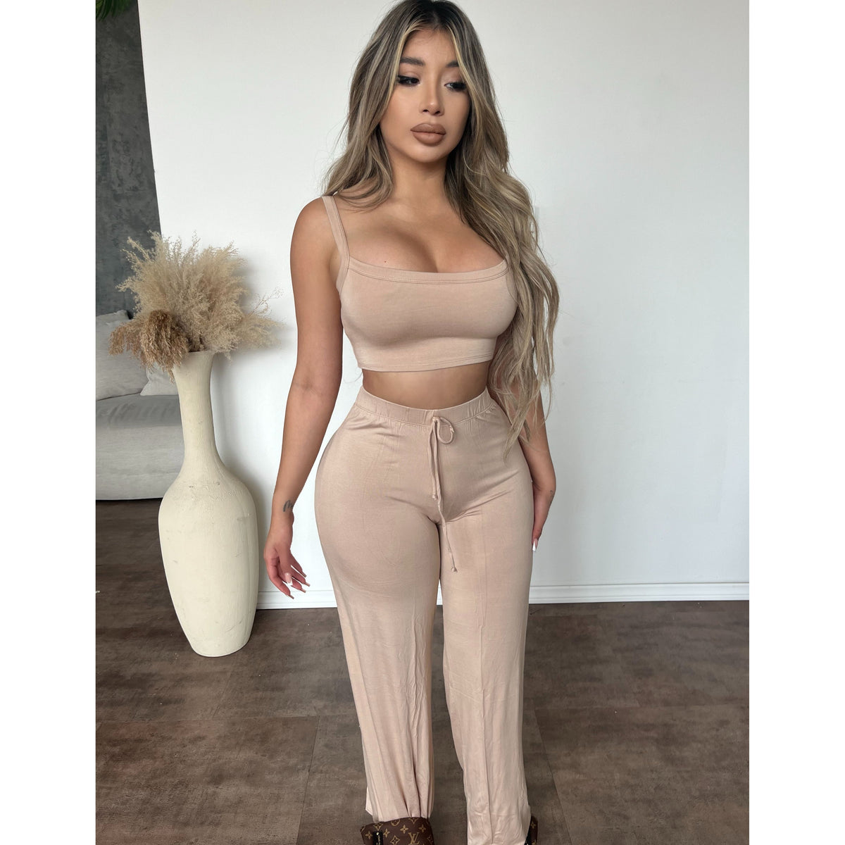 Amber Wide Leg Set (Sand)