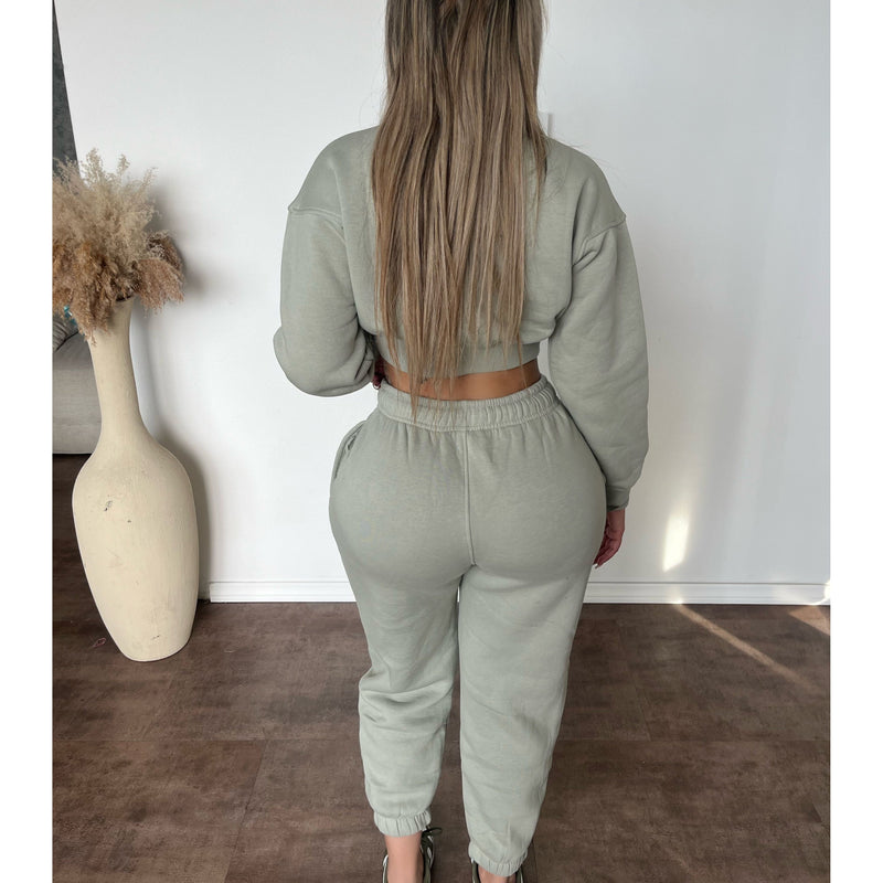Emma Fleece Sweatshirt (Marsh/Light Green)