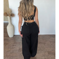 Frank Cargo Pants W Stretch (Black)