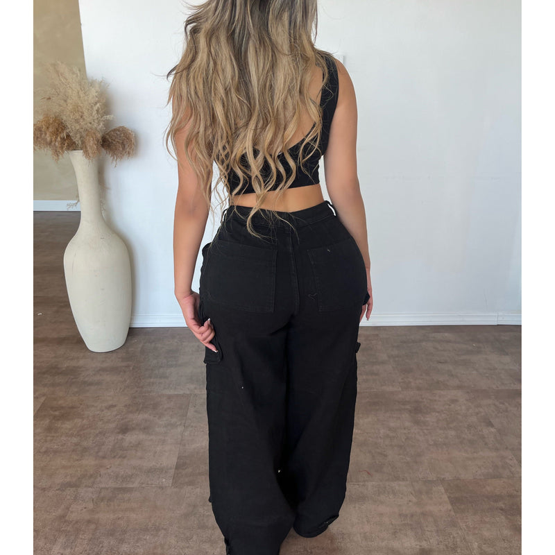 Frank Cargo Pants W Stretch (Black)