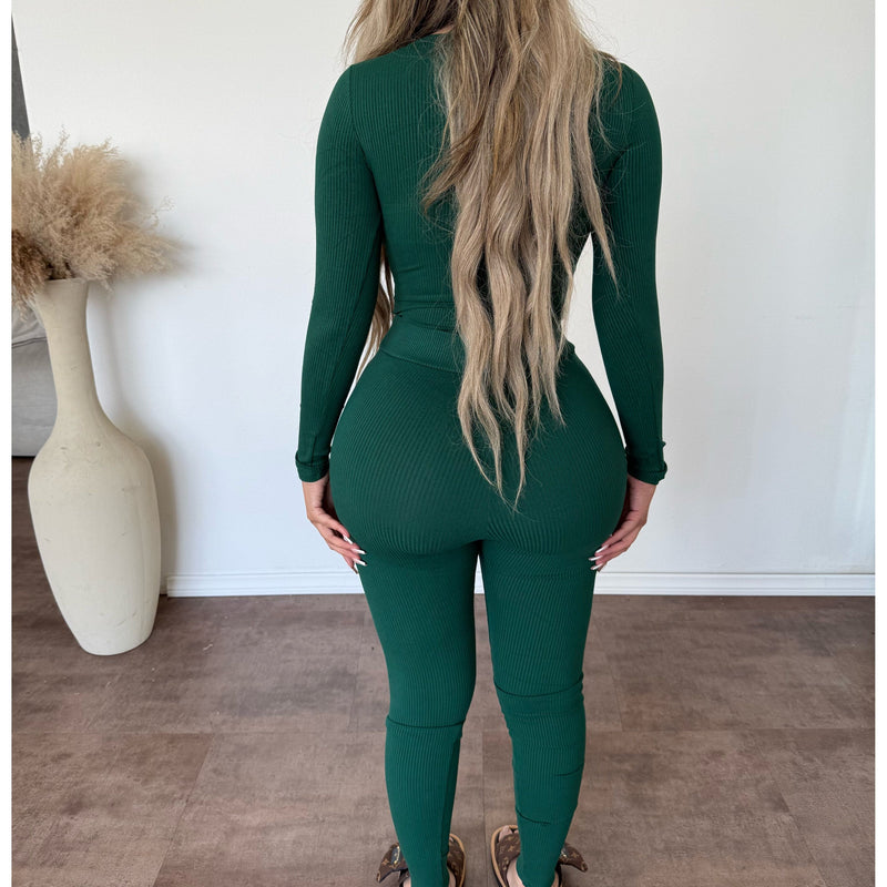Nancy Round Neck Top (Hunter Green)