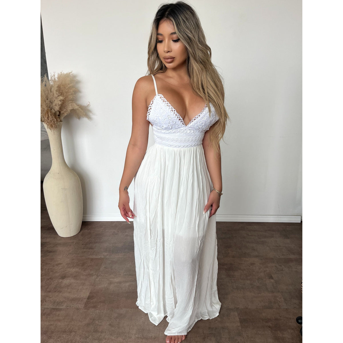 Gigi Linen Dress (Off White)
