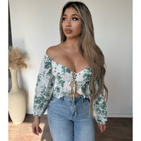 Dora Top (White/Green)