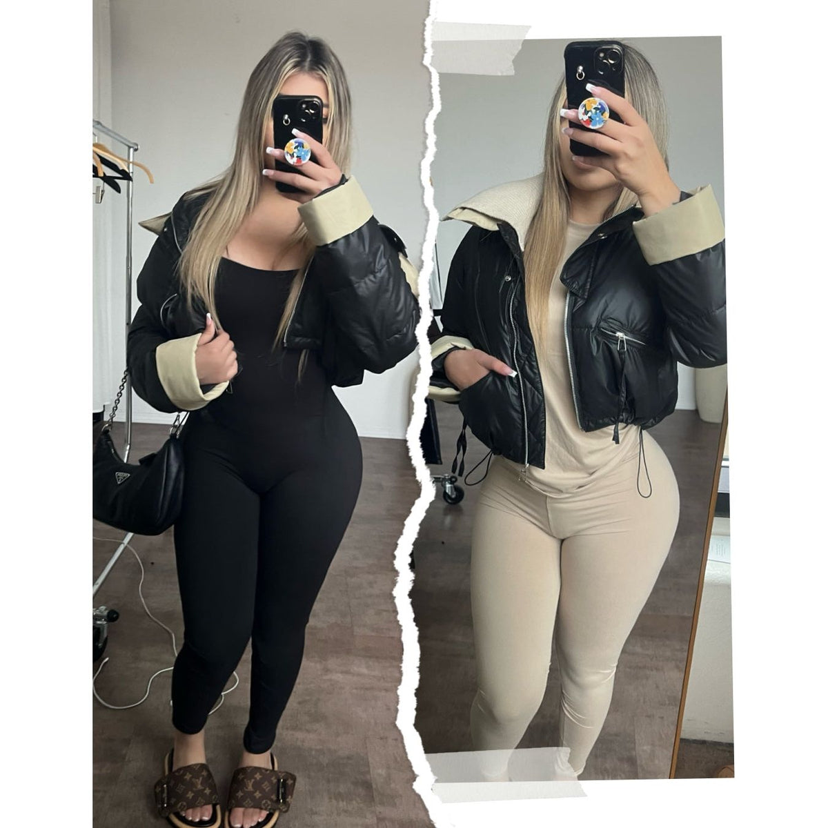 Priscilla Puffer jacket (Black)
