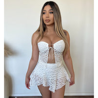Doreen Mini Skirt Set (ivory)