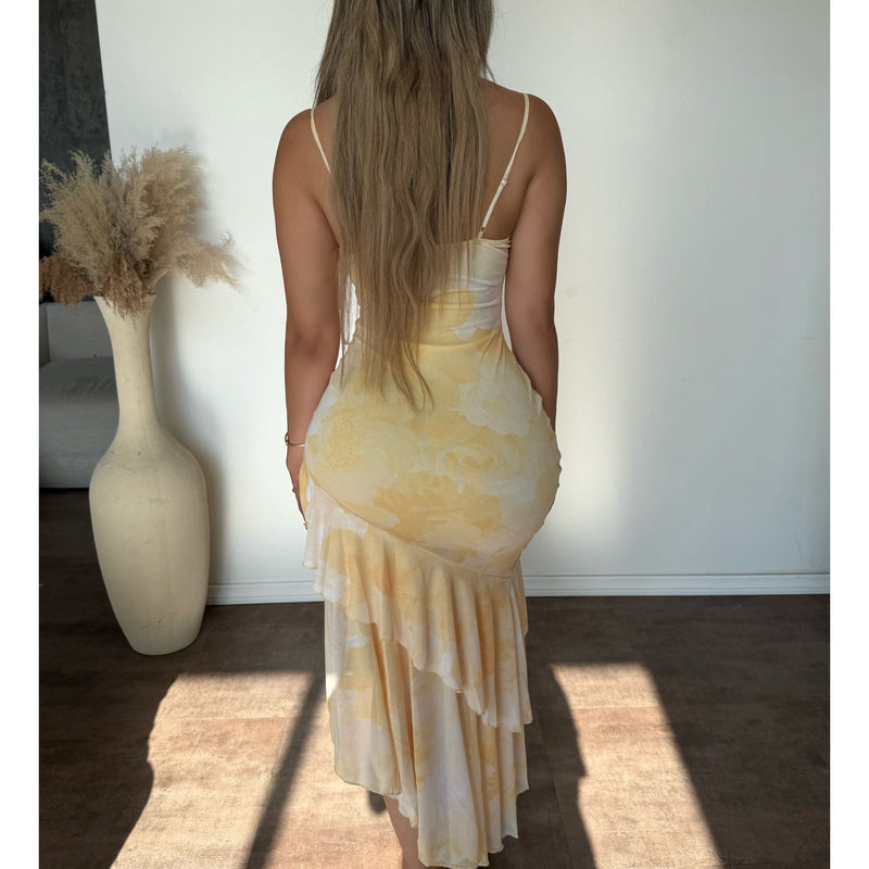 Amber Mesh Dress (Yellow)
