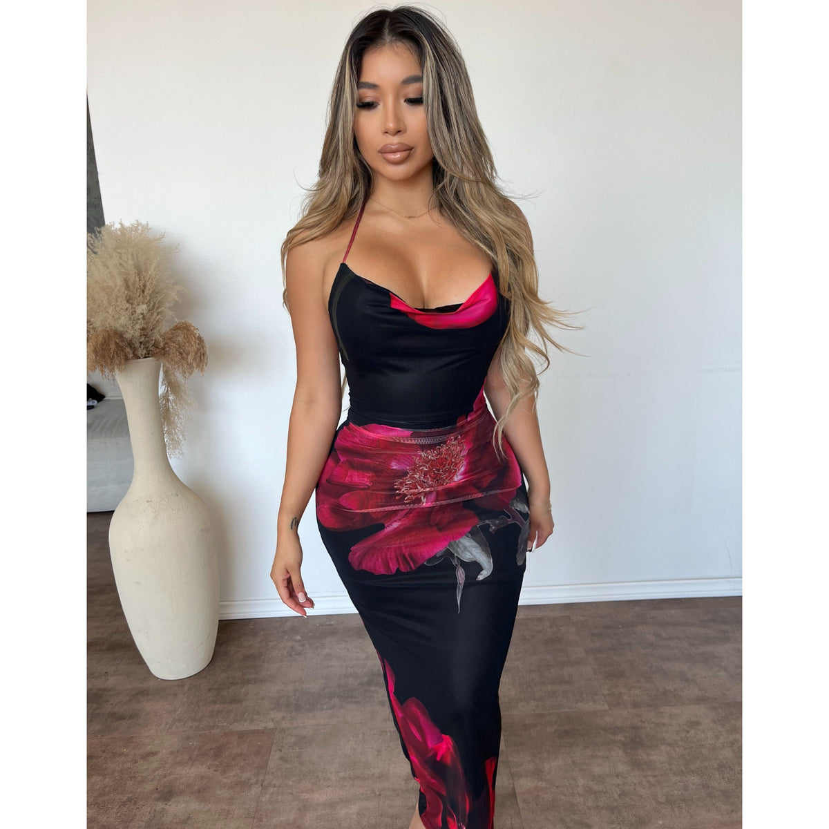 Jenna Mesh Dress (Black)
