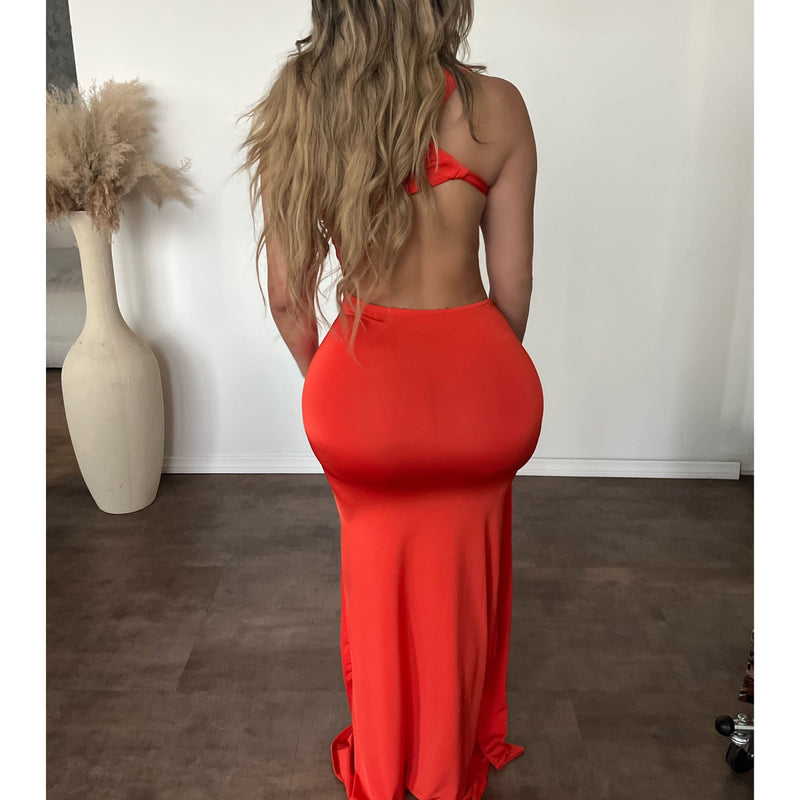 Layla Open Side Dress (Orange)