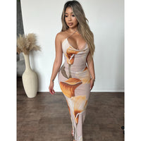 Clarissa Mesh Dress (Camel)