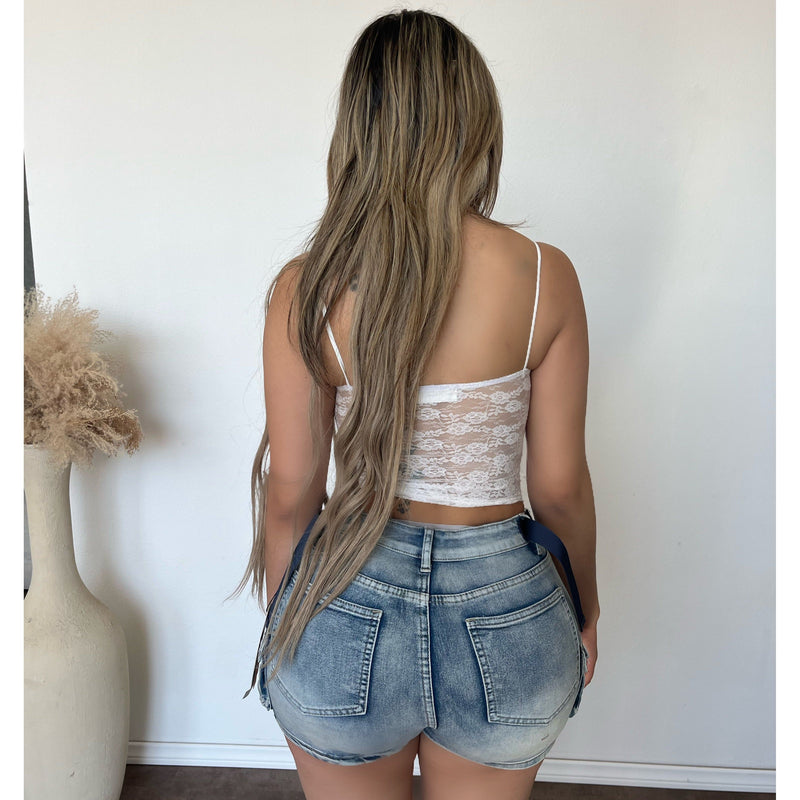 Alina Sleeveless Lace Top (Ivory)