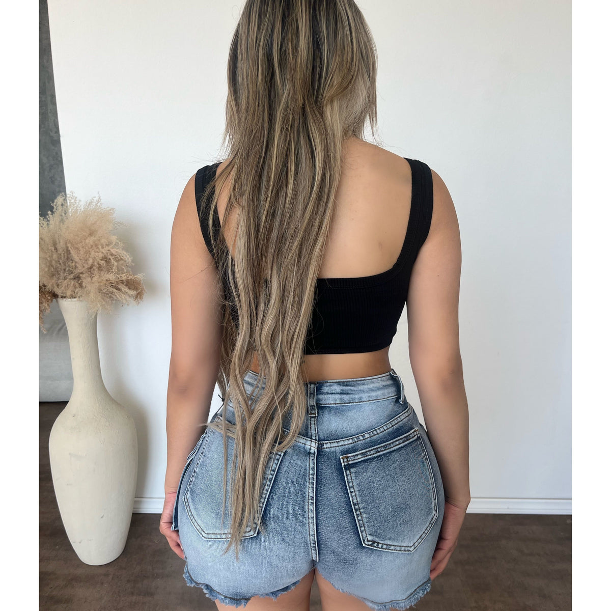 Cynthia Cargo Denim Skort (Blue Wash)