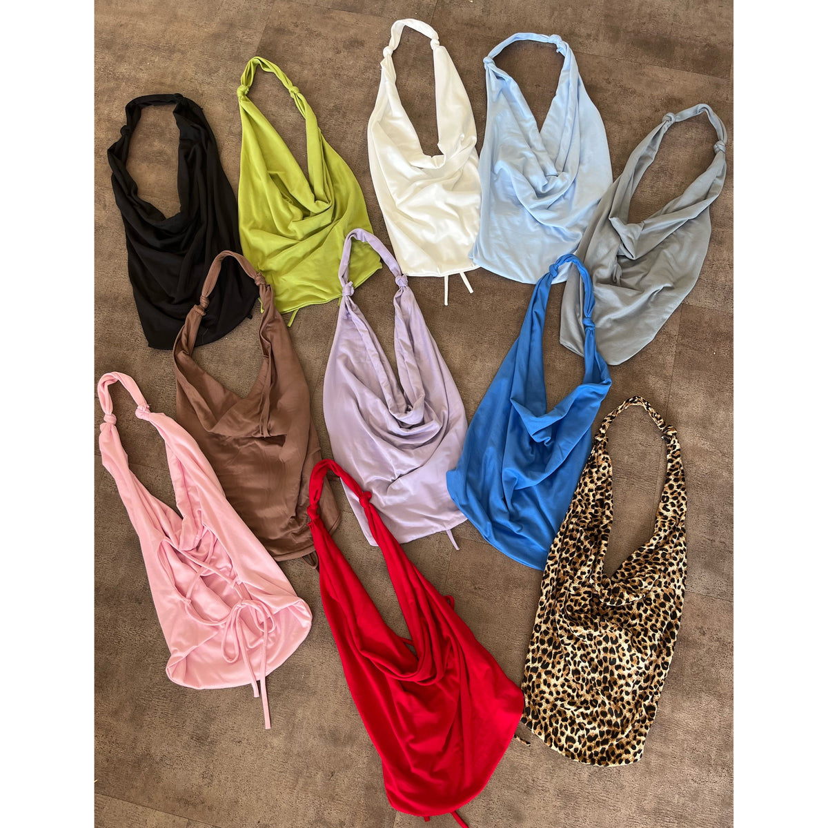Alondra Halter Tie Back Top (Red)
